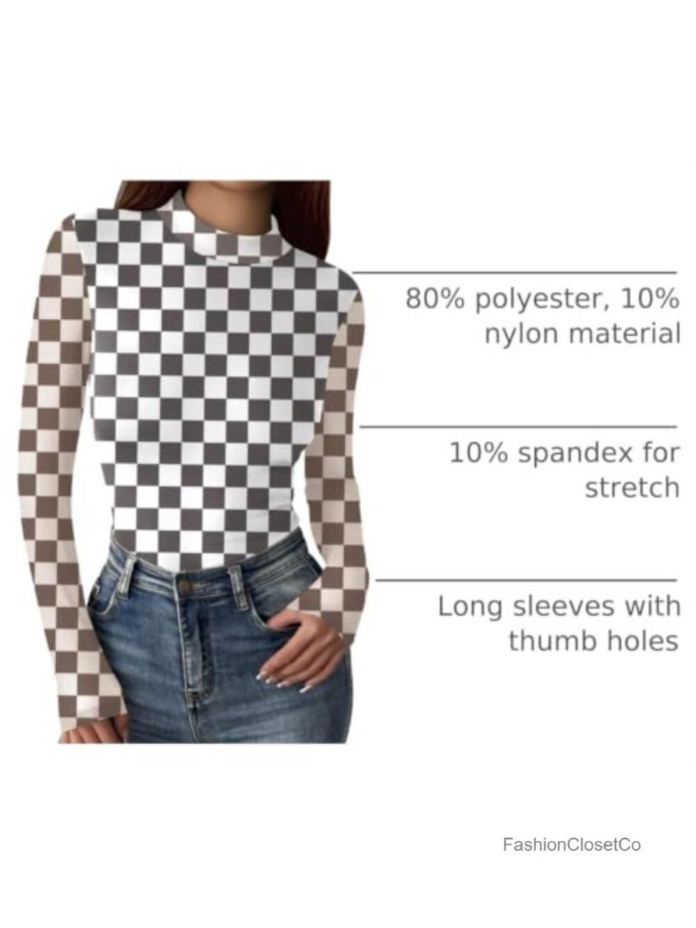 LOMON Mesh Long Sleeve Top for Women Double Layered Sheer Shirt Mock Neck Lace - Picture 3 of 6